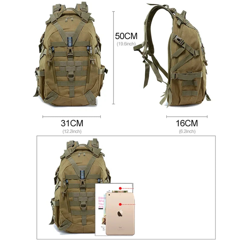 40L Tactical Backpack with  Reflective Features