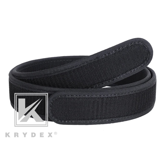 1.5" Buckleless Hook Duty Inner Belt Loopback Tactical Hunting Shooting Nylon Liner Men Inner Waist Belt Accessories BK
