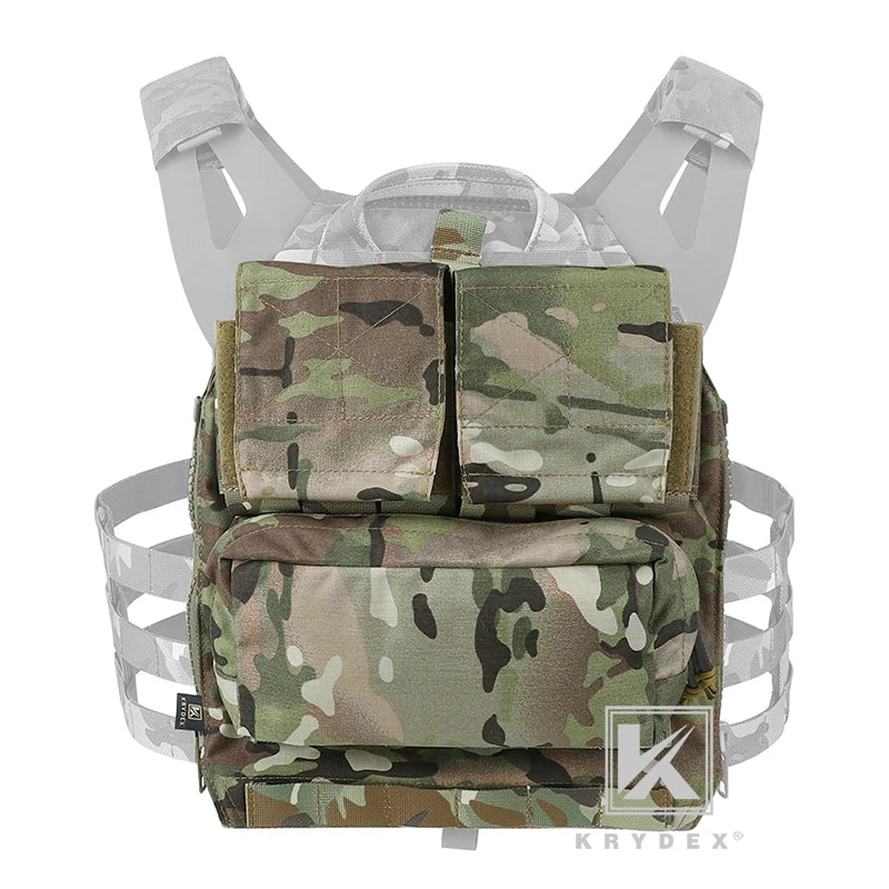 KRYDEX Tactical Panel Backpack Zip-On Bag For CPC NCPC AVS JPC 2.0 Plate Carrier Vest Airsoft Combat Hunting Accessories Bag