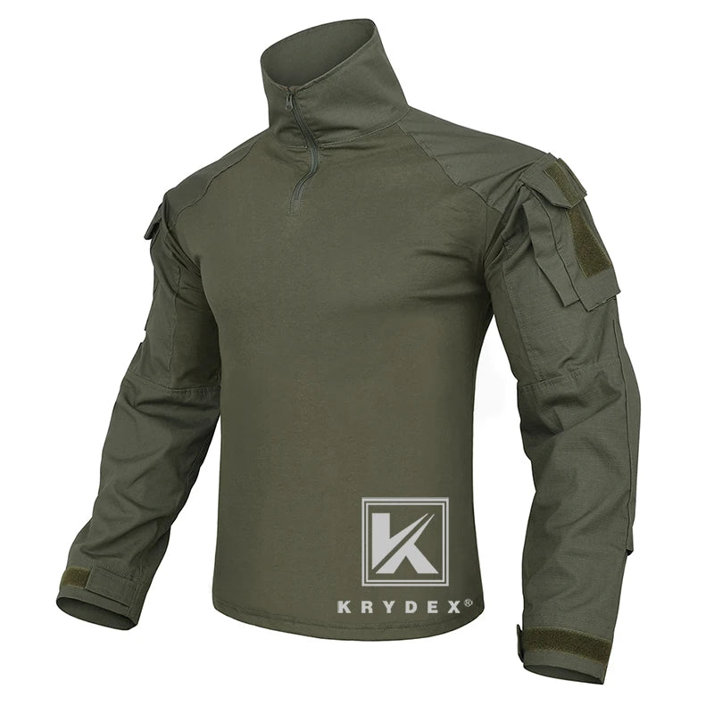Tactical Camouflage Shirt & Pants Kit Combat Uniform Set For Outdoor Hunting Hiking Gear