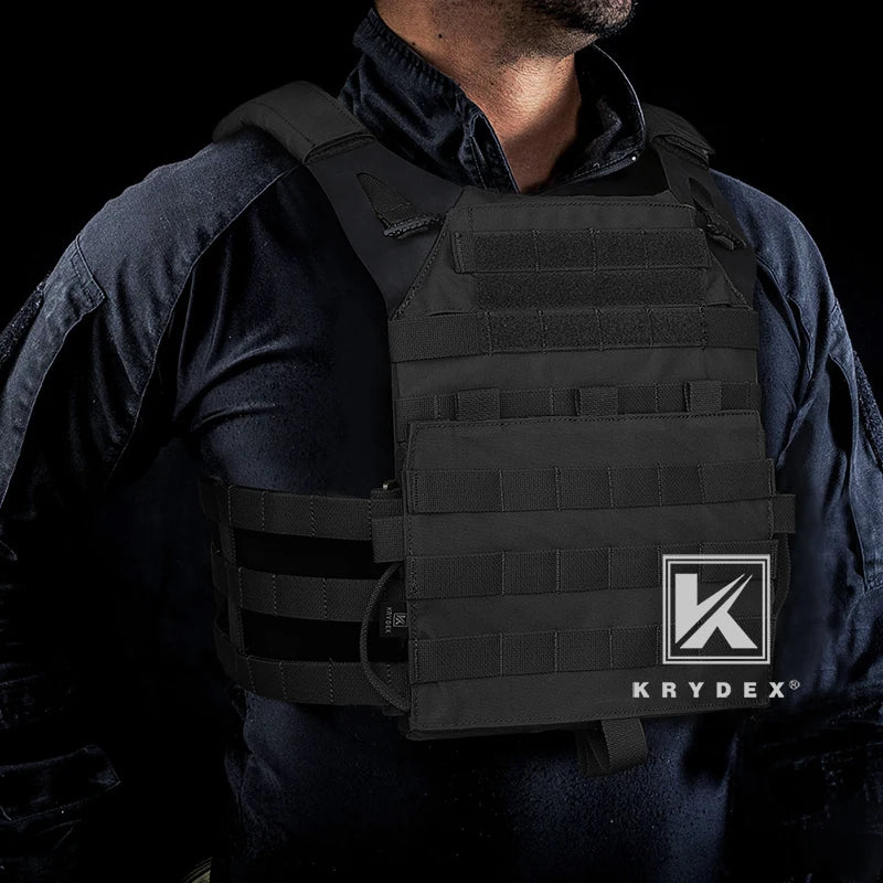 Tactical Plate Carrier Quick Release Assaulter Armor Vest High Speed Instant Cummerbund/Shoulder Strap Black