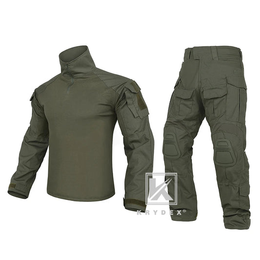 Combat G3 Uniform Set Outdoor Hunting Tactical Camouflage Shirt & Pants Kit Ranger Green Gen3 Clothing