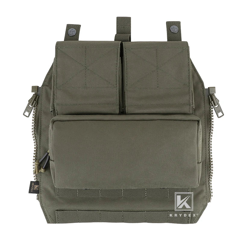 KRYDEX Tactical Panel Backpack Zip-On Bag For CPC NCPC AVS JPC 2.0 Plate Carrier Vest Airsoft Combat Hunting Accessories Bag