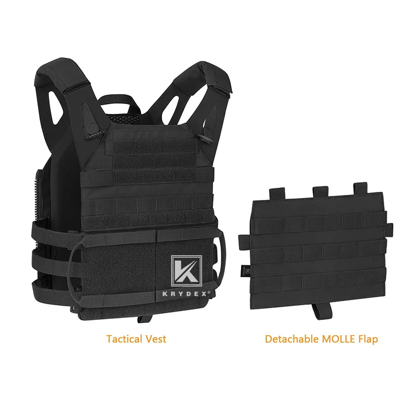 Tactical Plate Carrier Quick Release Assaulter Armor Vest High Speed Instant Cummerbund/Shoulder Strap Black