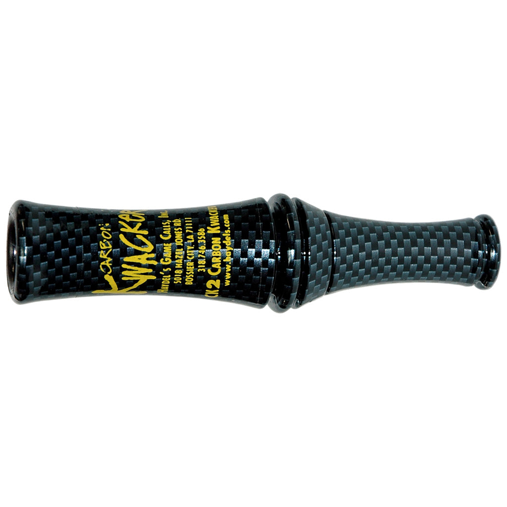 Haydels Carbon Kwacker Mallard Duck Call 2-reed Carbon Finish
