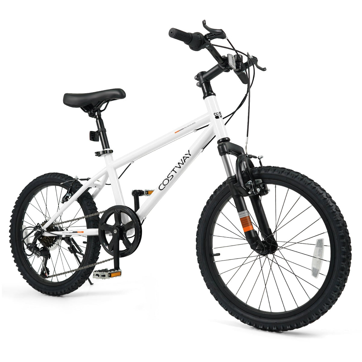 Kids Mountain Bike 20 24 Inch Child Bicycle for Boys Girls Aged 8+ Years Old White