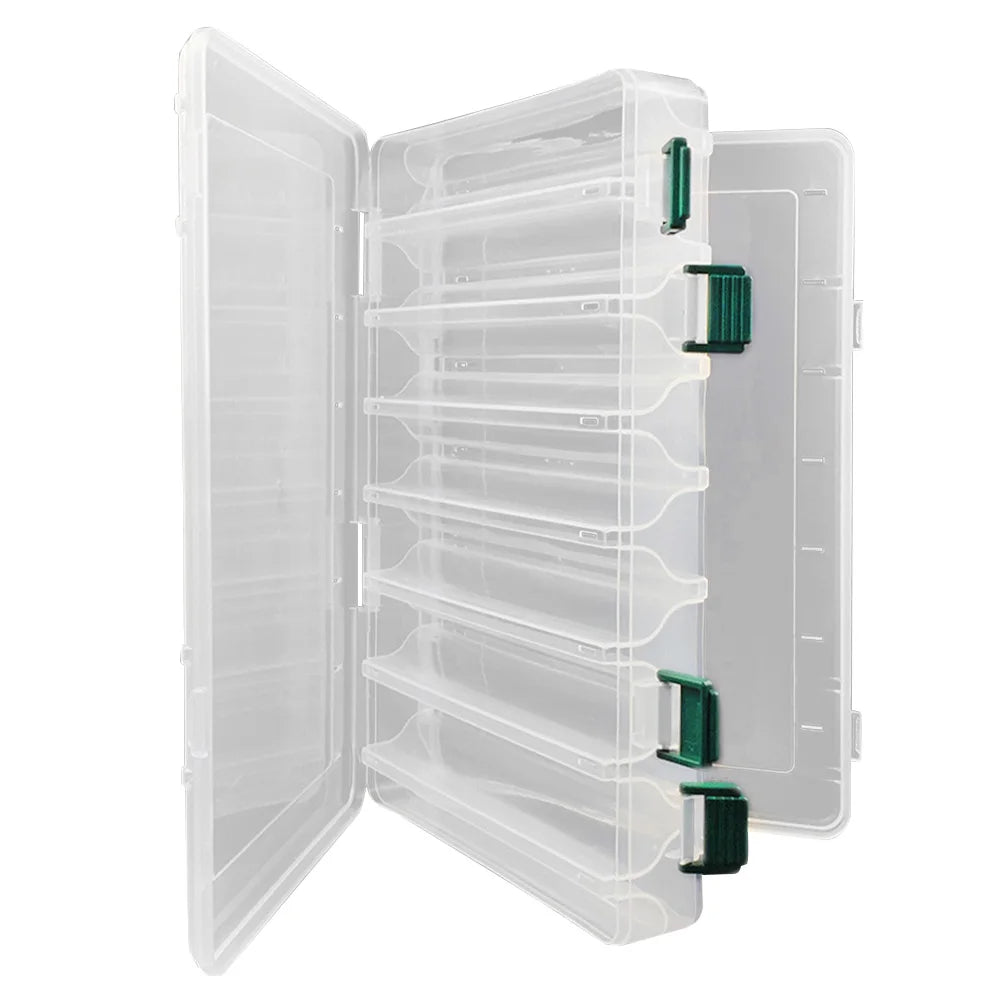 14 Grid Fishing Lure Bait Hooks Box Large Capacity Double Sided Fishing Tool Storage Box Portable for Fish Hook Lure Fake Bait