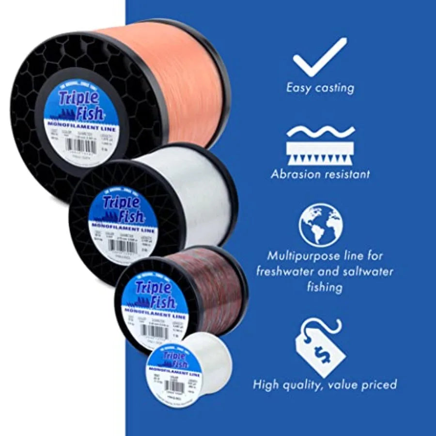 Monofilament Fishing Line - Strong Color for Trolling Bottom Fishing Casting Main Line Catfish Bass