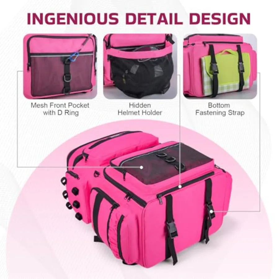 Fishing Backpack with Cooler, 66L 600D Tackle Backpack with 3 Rod Holders, Helmet Holder, Rain Cover, Saltwater Large Fishing B