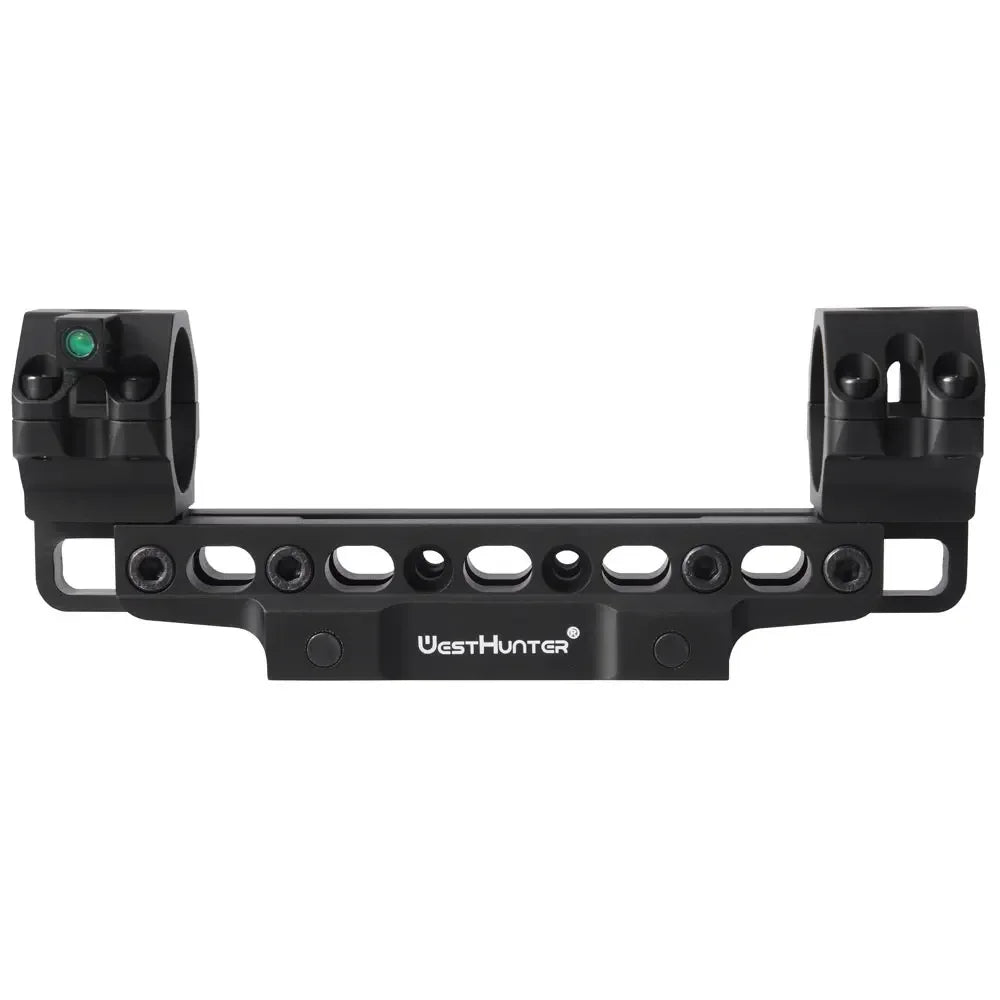 WestHunter 100 MOA Compensation Picatinny Scope Mounts 133mm-163mm Adjustable Length Scope Rings with Bubble Level for Hunting