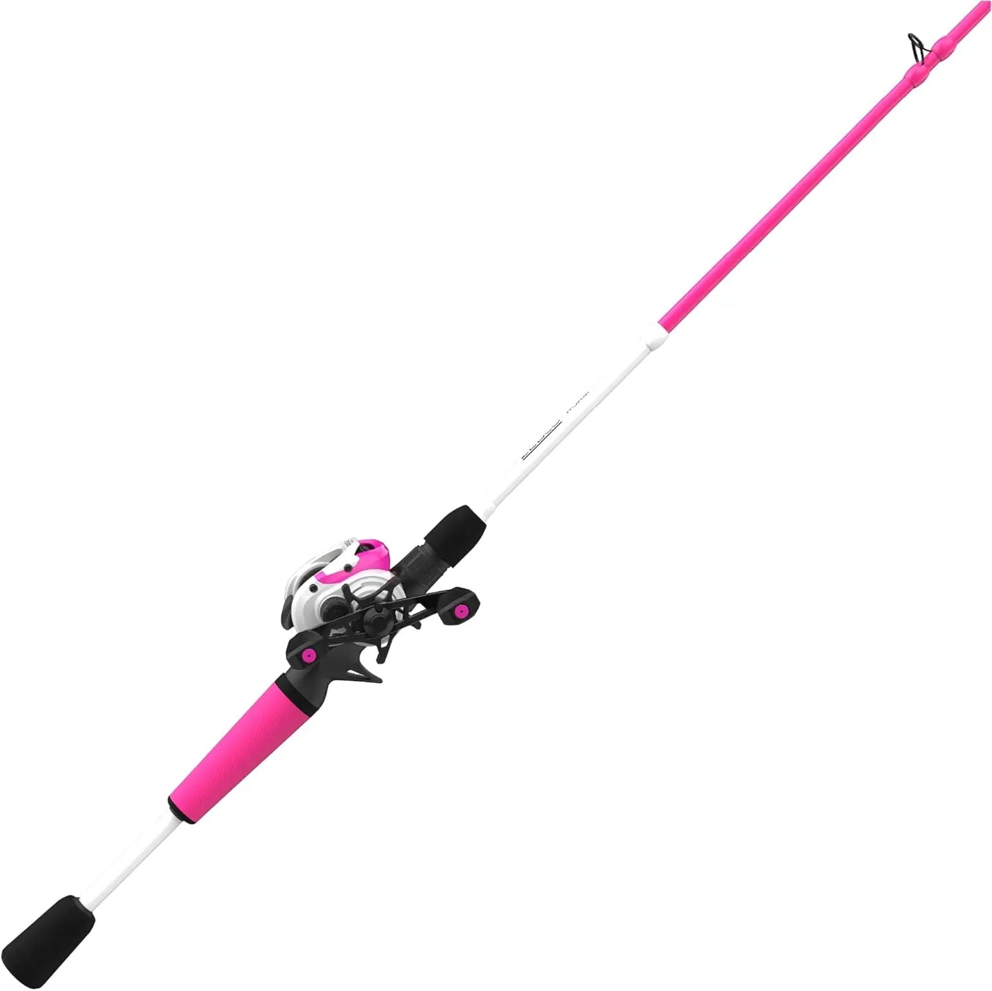 6'6" 2-Piece Fiberglass Fishing Rod & Baitcast Reel Combo, Fast Action, Lightweight, Right-Hand Retrieve