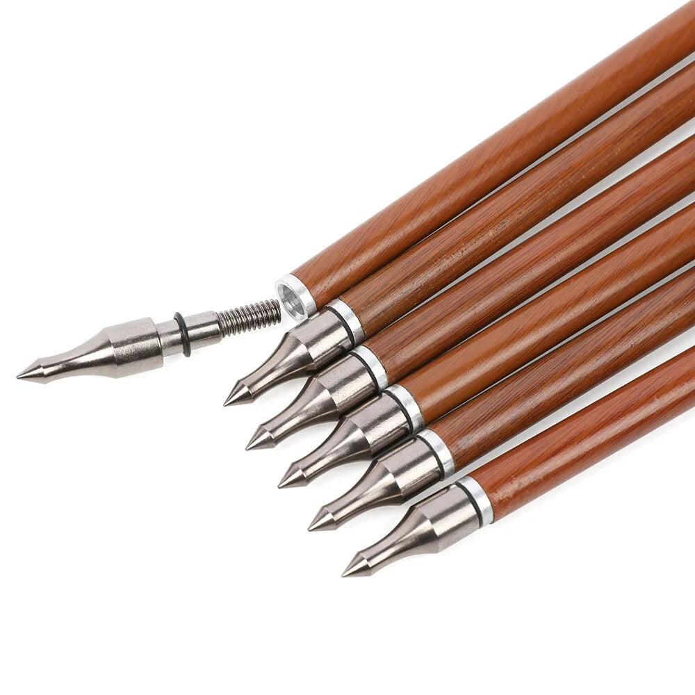 Archery Arrows 12pcs 31.5 Inch Spine 500 Mixed Carbon ID6.2mm Turkey Feathers for Recurve Bow Target Shooting Practice