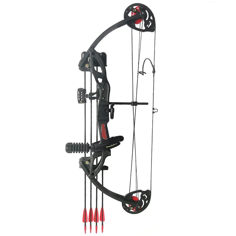 Compound Bow Archery kit for Youth & Beginner, 15-29 Lbs 19”-28”Adjustable Lightweight Hunting and Shooting Practice Bow