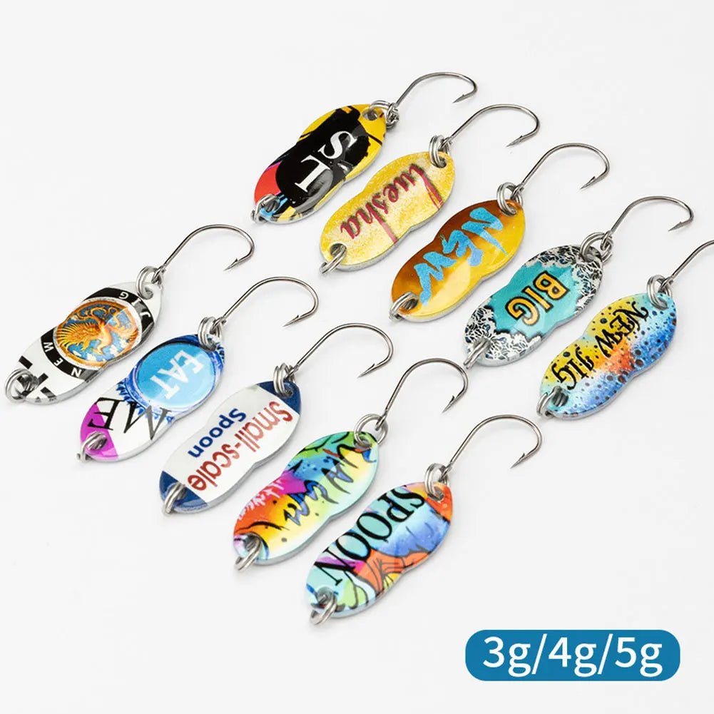 10pcs Metal Spoon Fishing Lures Spinner Bait Fishing Wobblers Fisherman Gift for Salmon Pike Bass Fishing Tackle