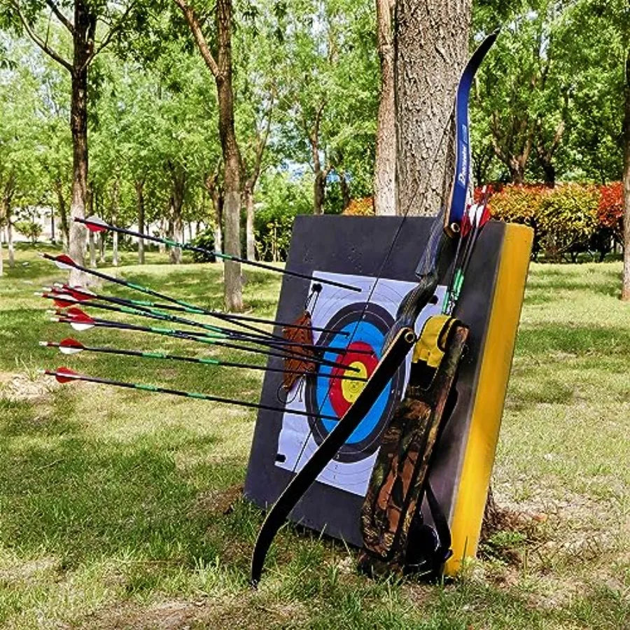 60 Takedown Recurve Bow Set Traditional Wooden Bow with Laminated Limbs Right Left Hand for Adults Youth Archery Hunting Target