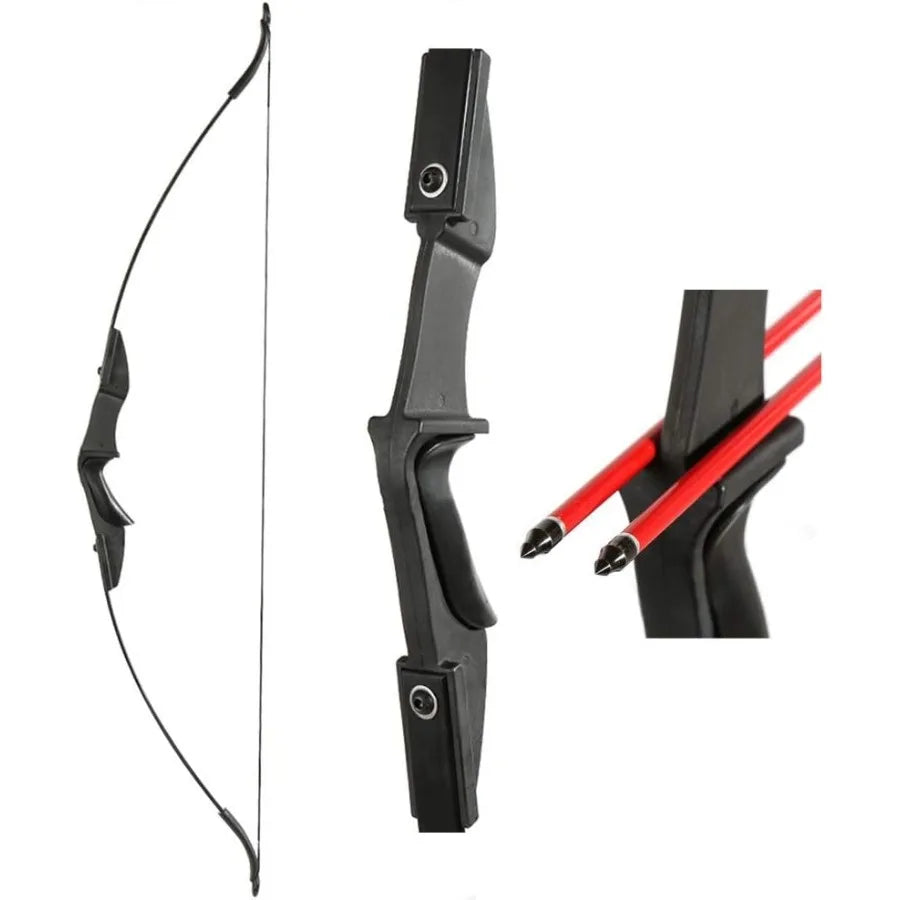 57 Takedown Youth Recurve Bow for Beginner Teenagers Hunting Black Long Bow Right Left Hand Adjustable Draw Weight 2