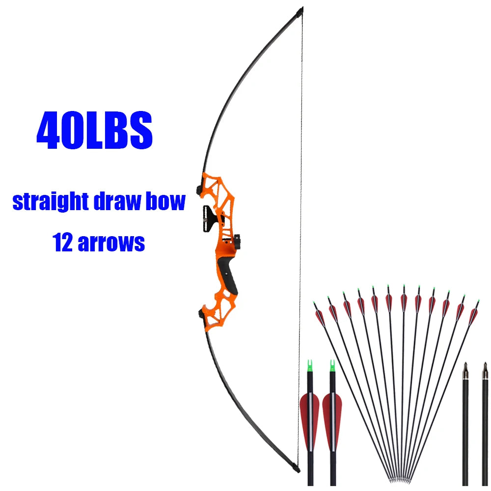 Archery recurve bow Hunting Take Down Bow 40lbs Bow for Outdoor Fishing Shooting Right Hand With Bow Accessories