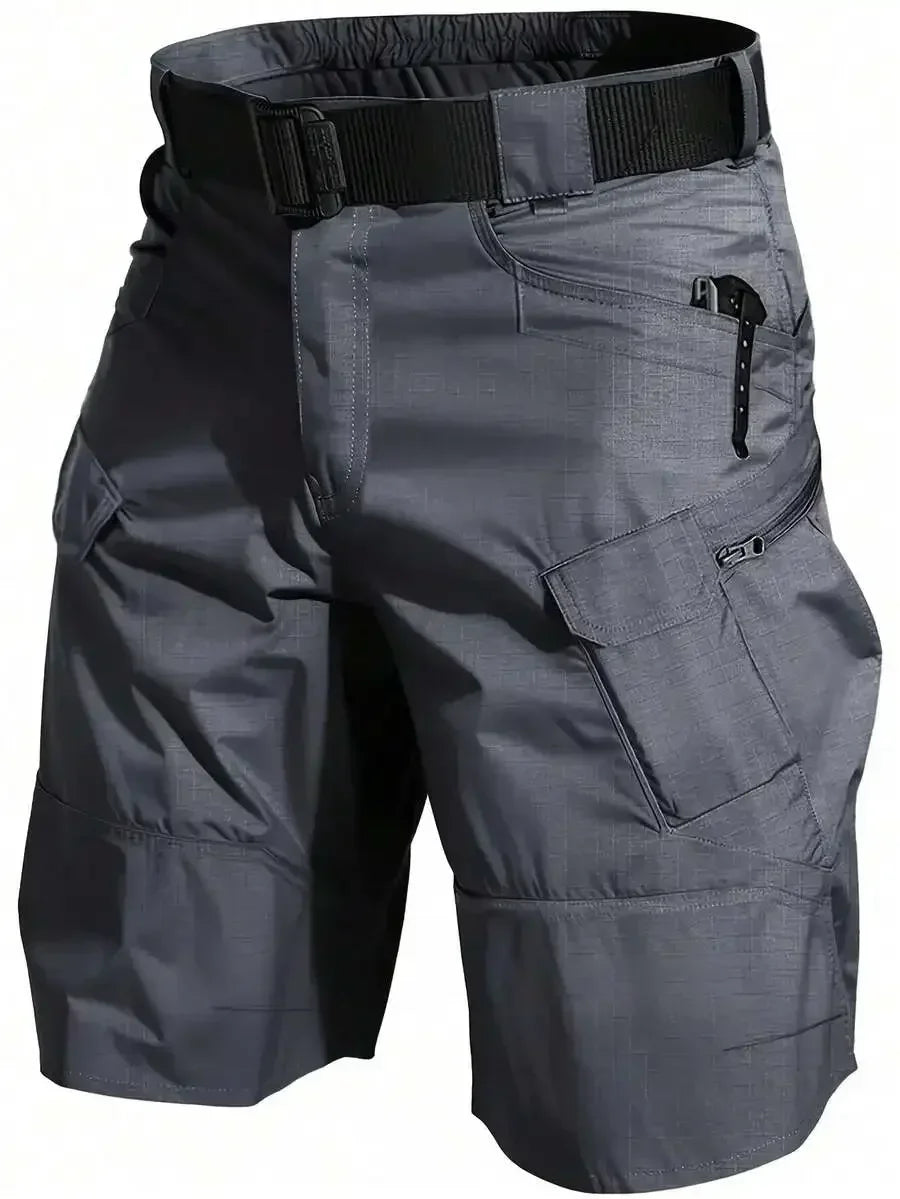 Mens Tactical Cargo Shorts Lightweight Quick Dry Breathable Multiple Pockets Outdoor Hiking Shorts Black