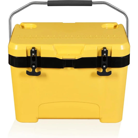 27 Quart Portable Ice Cooler with Advanced Retention Insulation and Durable Heavy Duty Handle Ideal for Outdoor Adventures Incl