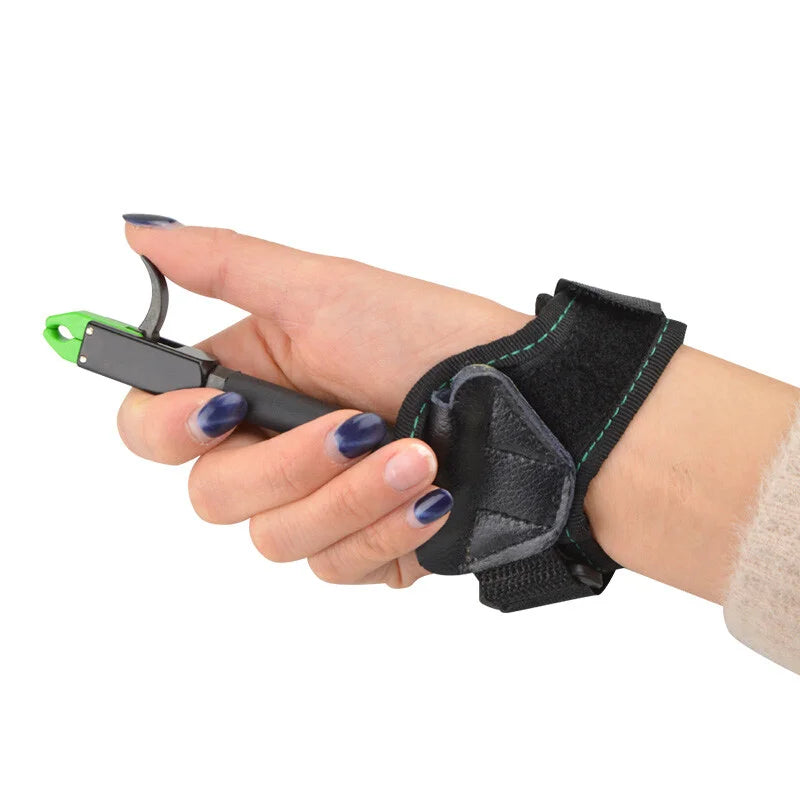 Wrist Release Archery Aid 80lb Withstand Aluminum Cloth Strap Trigger for Compound Bow Hunting Outdoor Sports