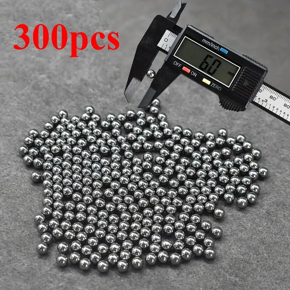6mm 300pcs Carbon Steel Steel Balls Slingshot Hunting Archery Steel Balls Outdoor Hunting Ammunition Bearing Accessories