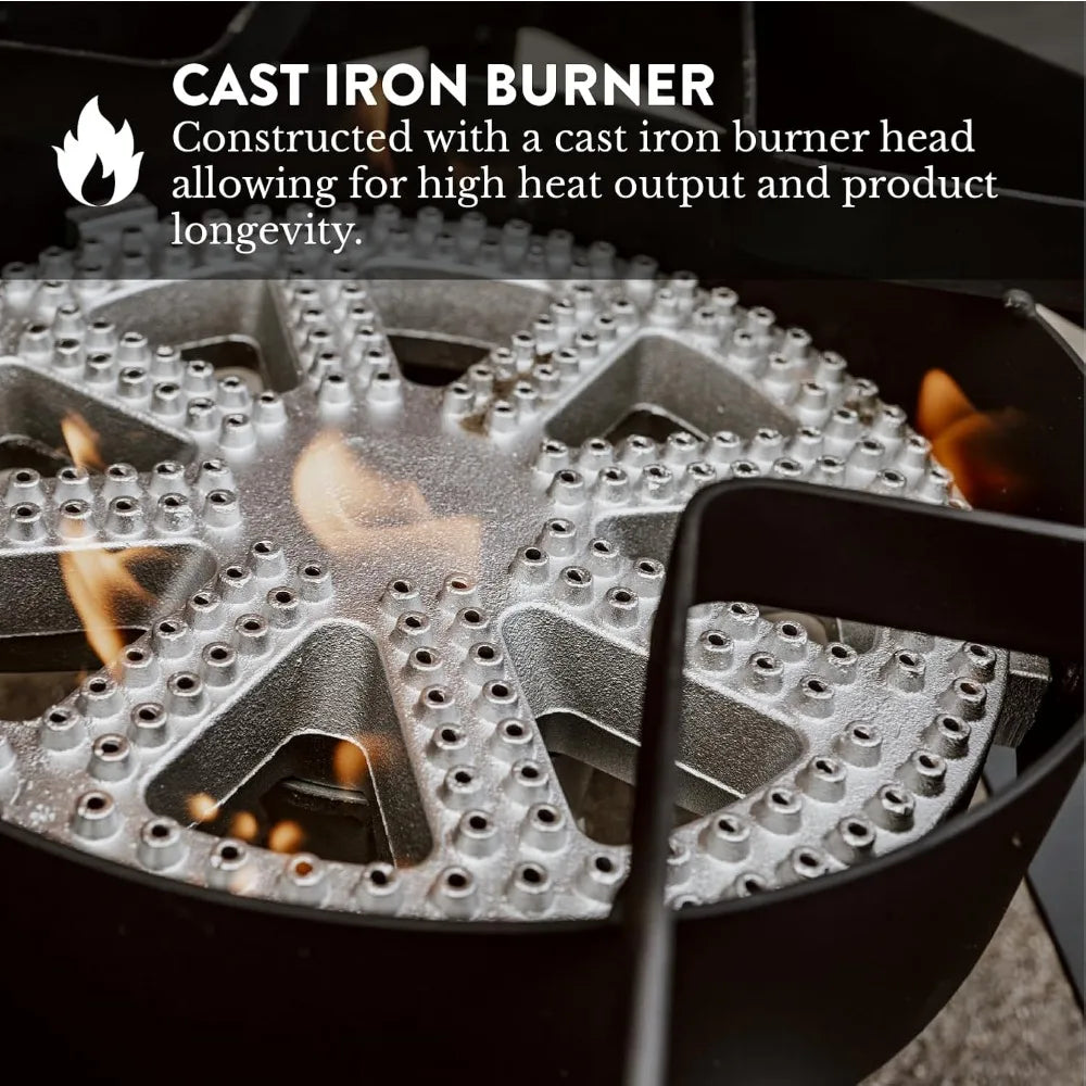 GasOne 200K BTU Propane Burner Heavy-Duty Outdoor Stove with Adjustable 0-20Psi Regulator for Camping And Cooking