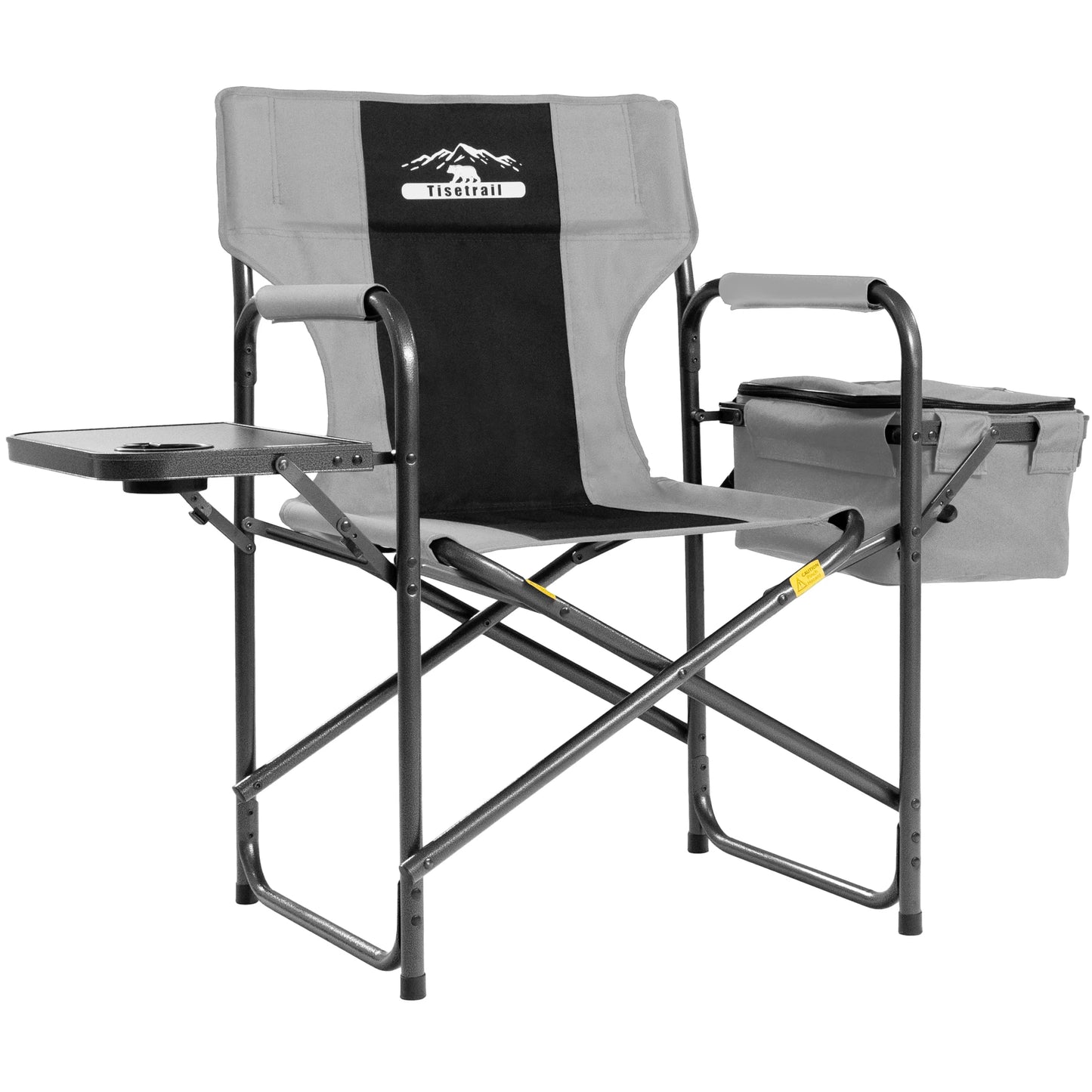 Camping Chair with Cooler Bag Camping Directors Chair with Foldable Side Tray Outdoor Lawn Chair