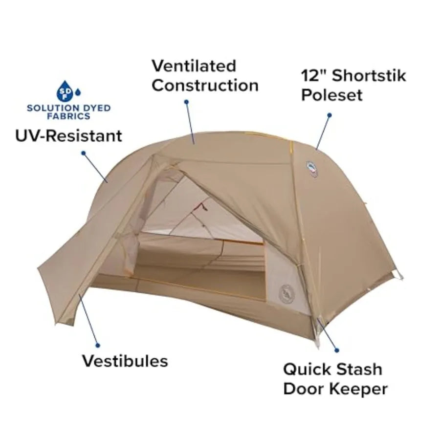2 Person Tiger Wall UL Ultralight Bikepacking Tent with UV-Resistant Solution Dyed Fabric