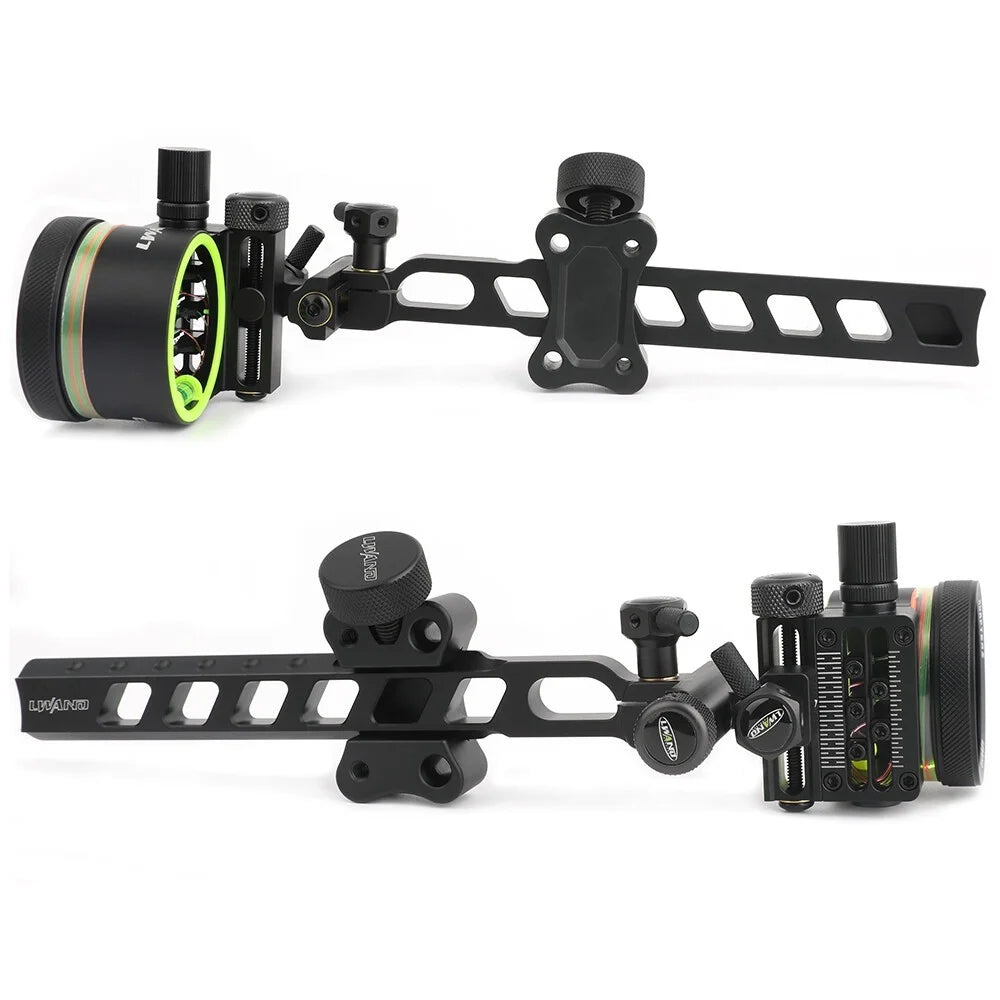 Archery 0.019'' Fiber Optic Adjust 5 Pin Compound Bow Sight  Alloy Portable for Bows Outdoor Shooting Right Handed Accessories