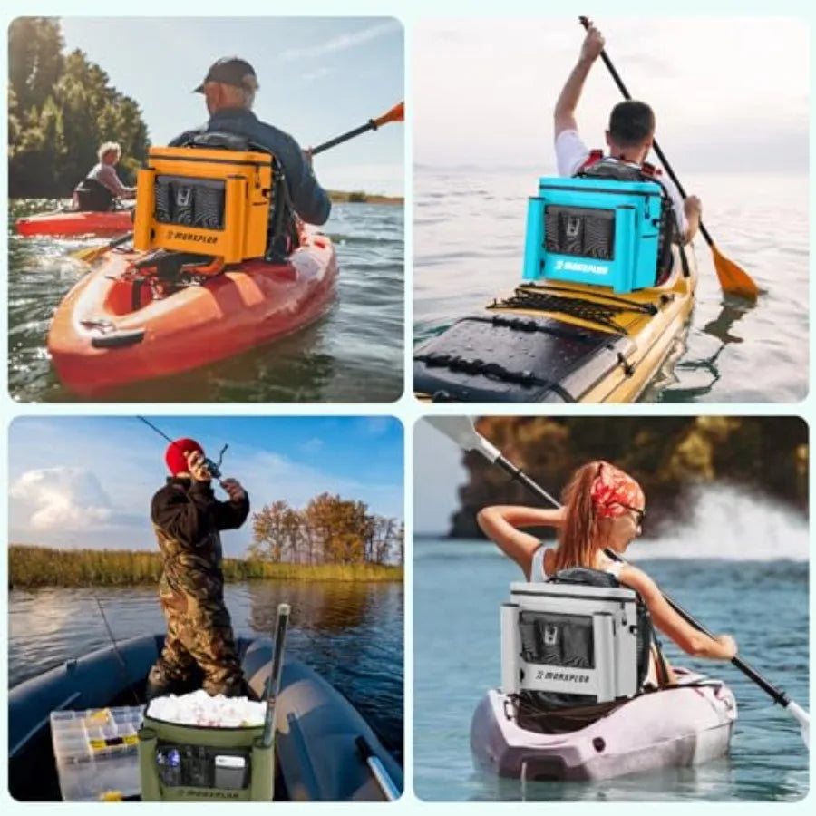 Kayak CoolerWaterproof Kayak Seat Back Cooler for Kayaking Kayak Accessories Cooler Bag Protable Ice Chest Beach Cooler Travel
