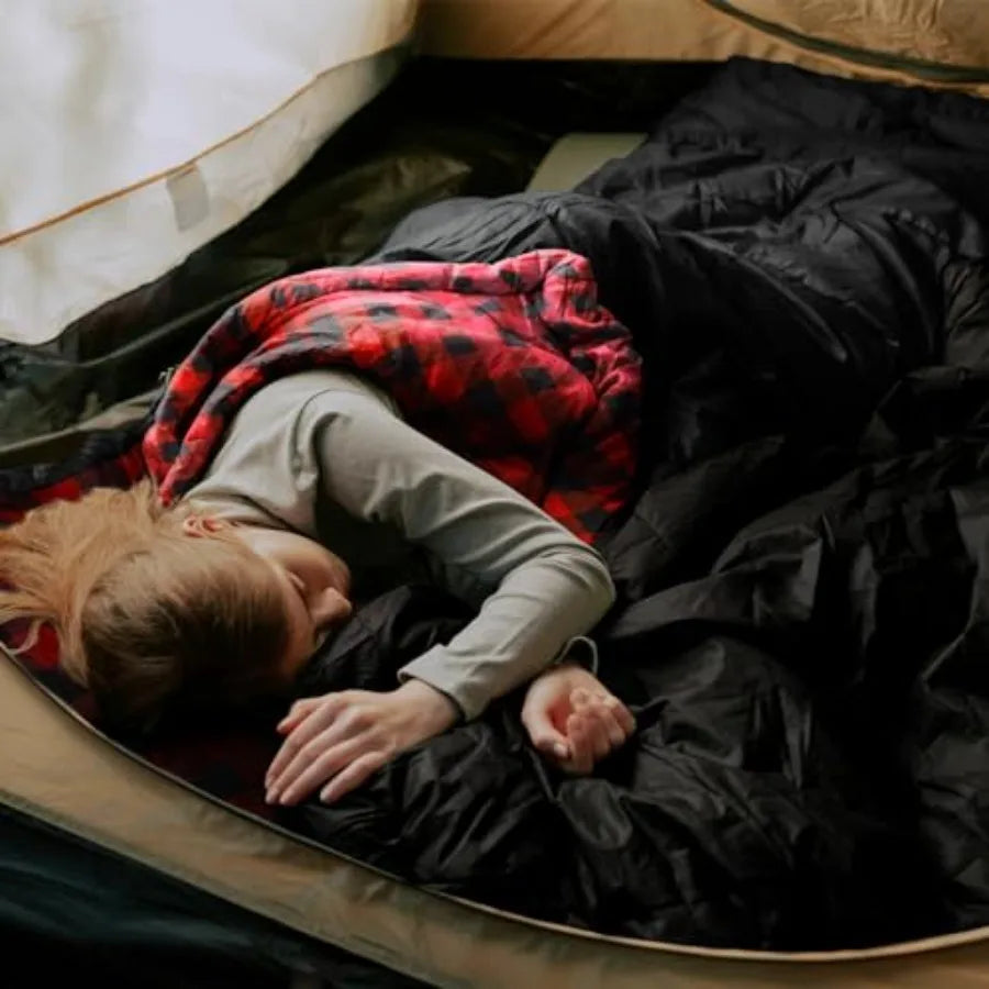 0 Degree Sleeping Bag for Adults - Cotton Flannel 4 Season Cold Weather Winter, XXL Big and Tall Camping Sleeping Bag with Comp