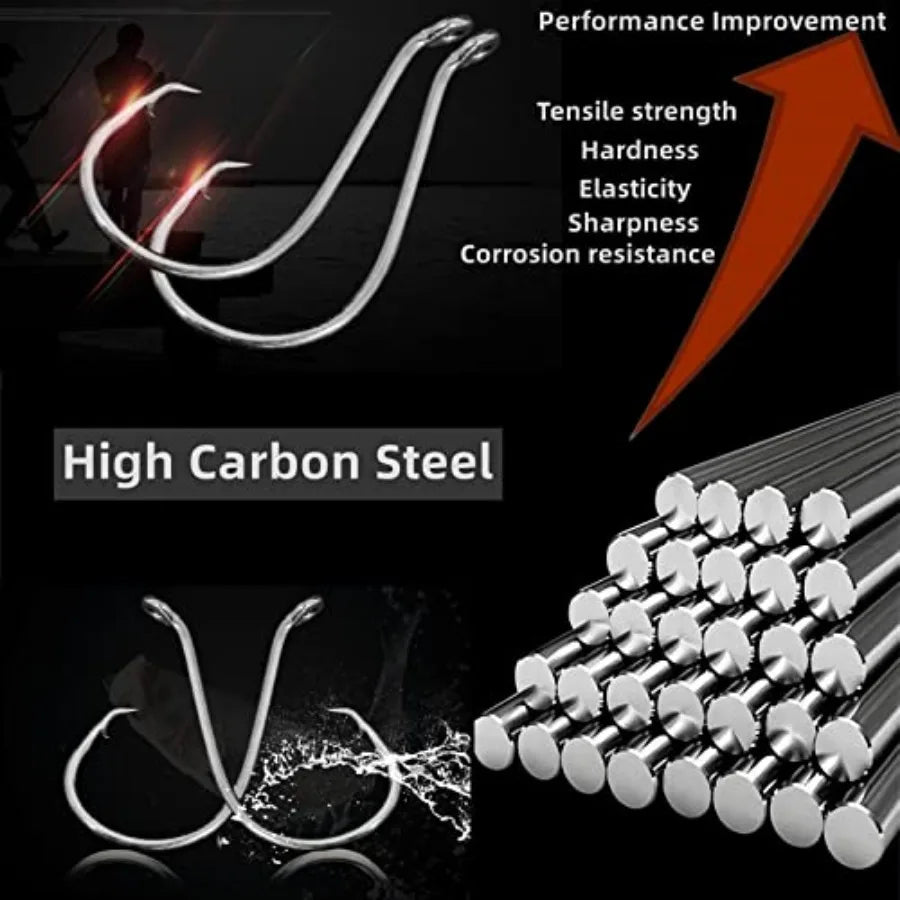 Circle Hooks Fishing Hooks 2X Strong 170PCS/Box 220PCS/Box Octopus Catfish Fish Bulk Fishing Hooks Set Saltwater Freshwater Gea