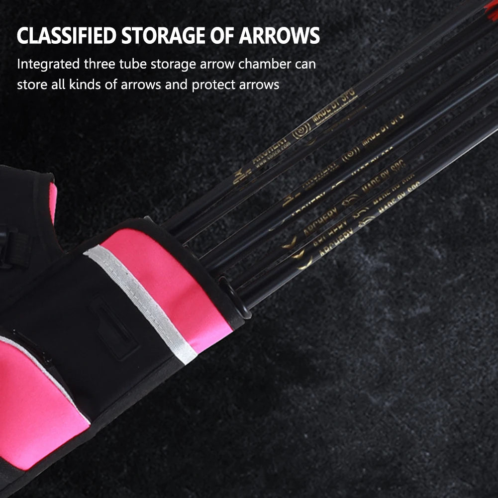 Oxford Archery Arrow Bags 3 Tubes Waist Hanging Carrying Storage Pocket Holders Professional Archery Arrow Organizer Bag