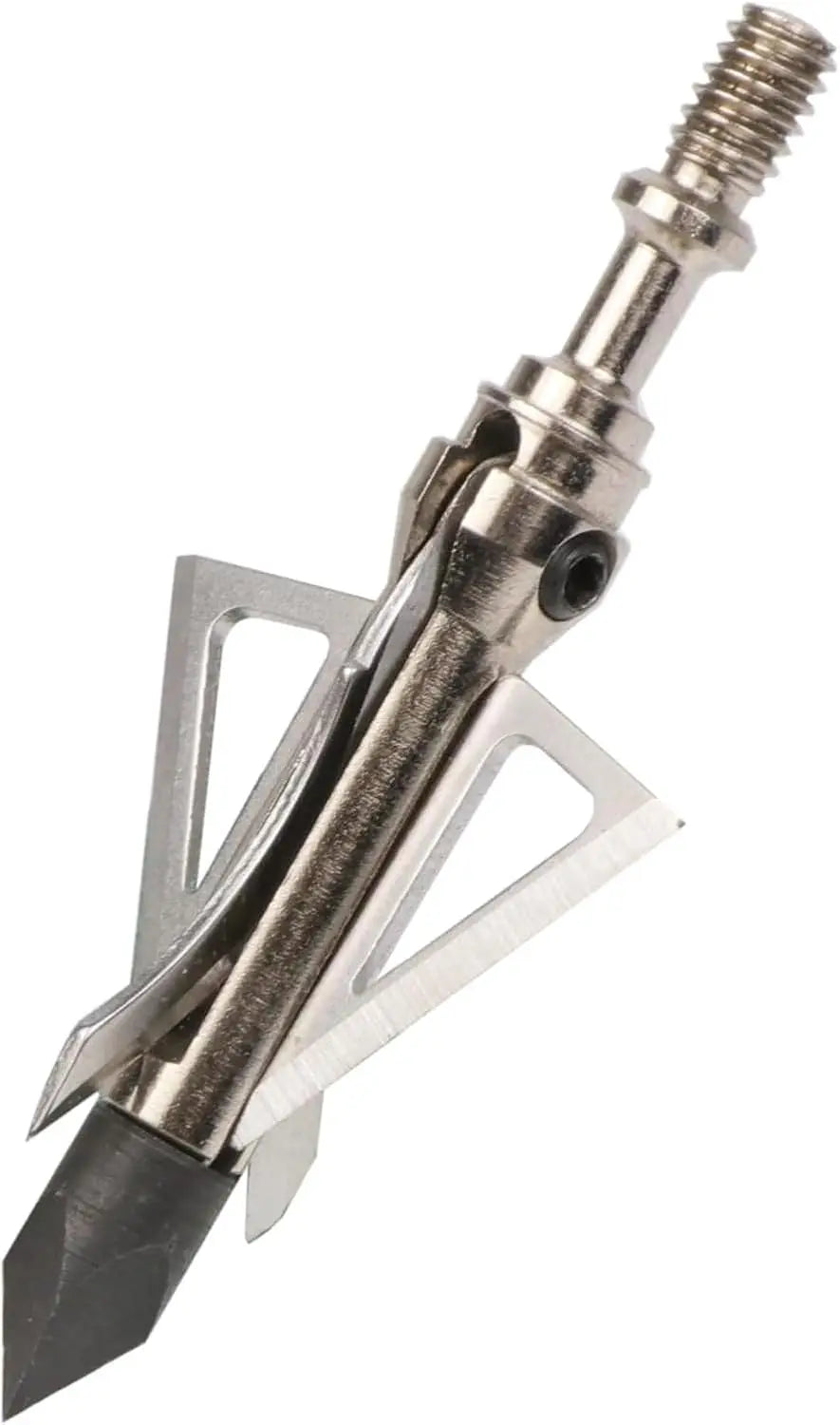 6 PK Broadhead 125Grains 4-Blade Hunting Hybrid Mechanical Broadhead with Chisel Tip 1.77" Cutting Dia for Crossbow Compound Bow Archery Hunting