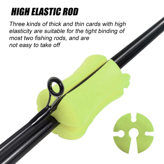 1-10PCS Silicone Fishing Rod Holder With Elastic Rod Holder Fishing Rod Tie Holder Protector Pole Fastener Fishing Accessories