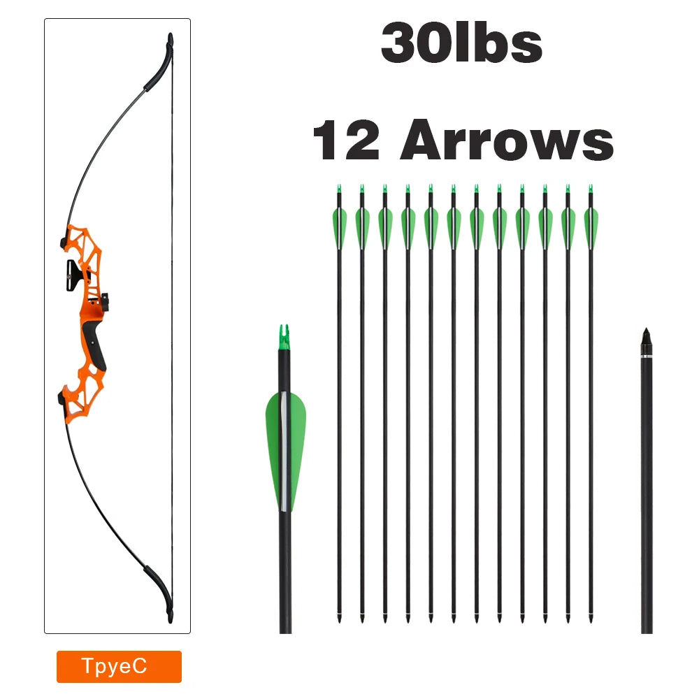 Toparchery Recurve Bow  Hunting Bow Adult Outdoor Shooting Practice Bow  RU(Origin)  Bow and Arrow