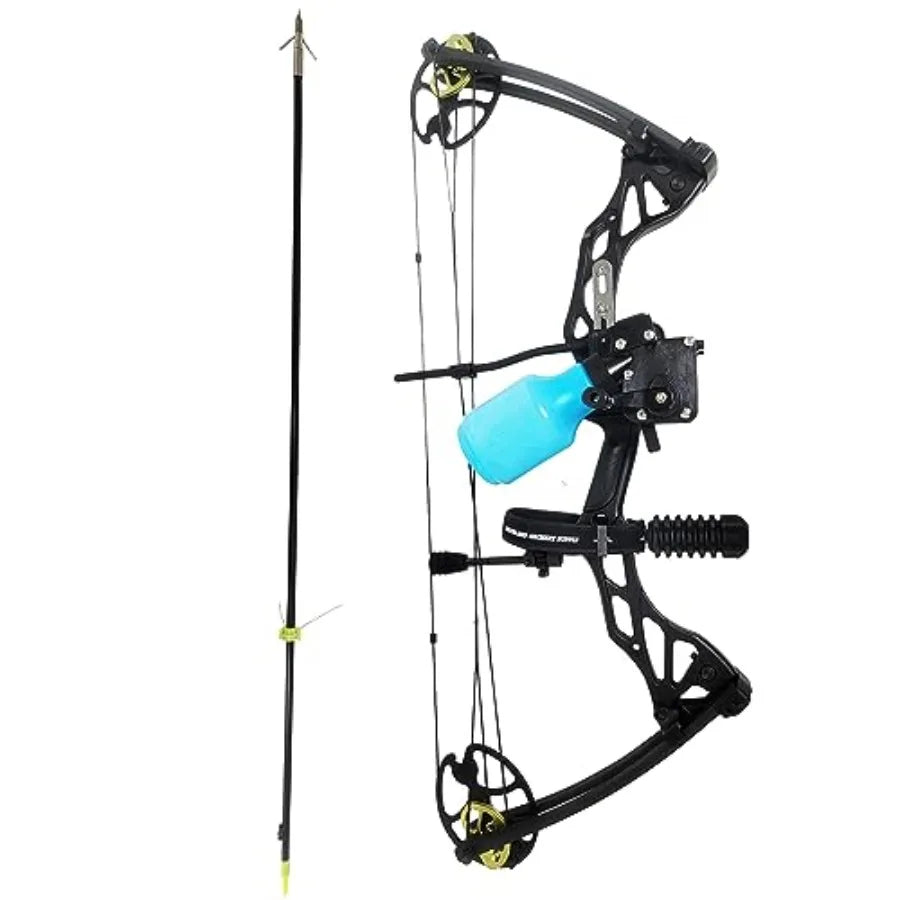 Southland Archery Supply Outrage Compound Bow Bowfishing Bottle Reel Package - Black