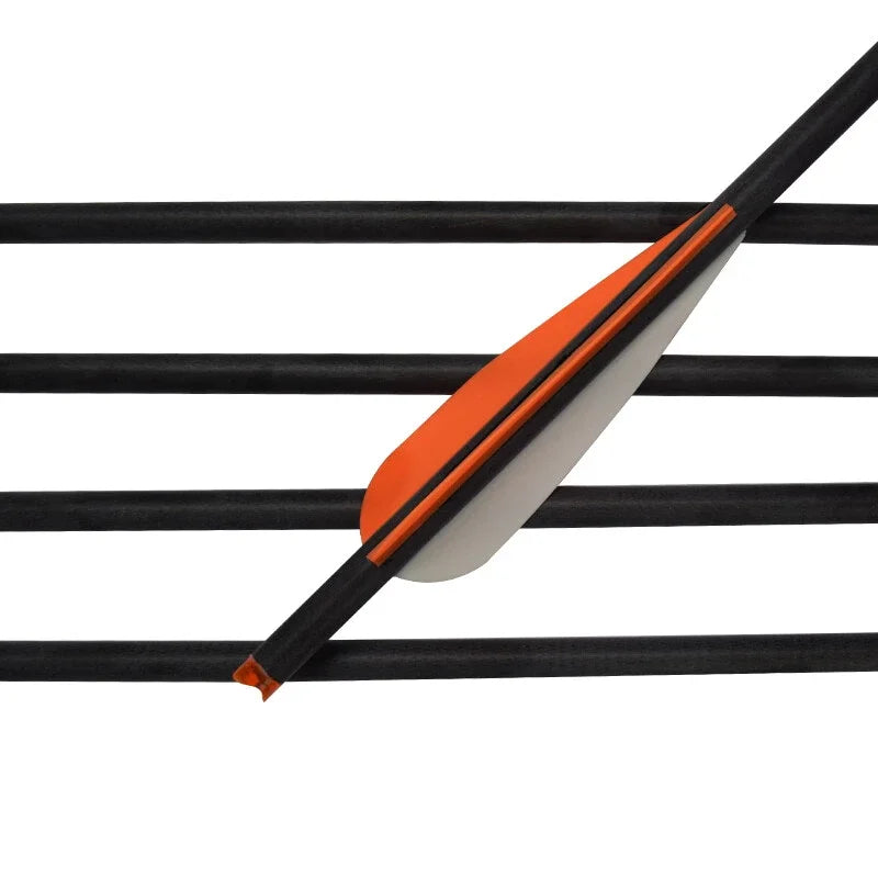 16/18/20/22 Archery Mixed Carbon Arrow Crossbow Bolt Target Hunting Orange Vanes