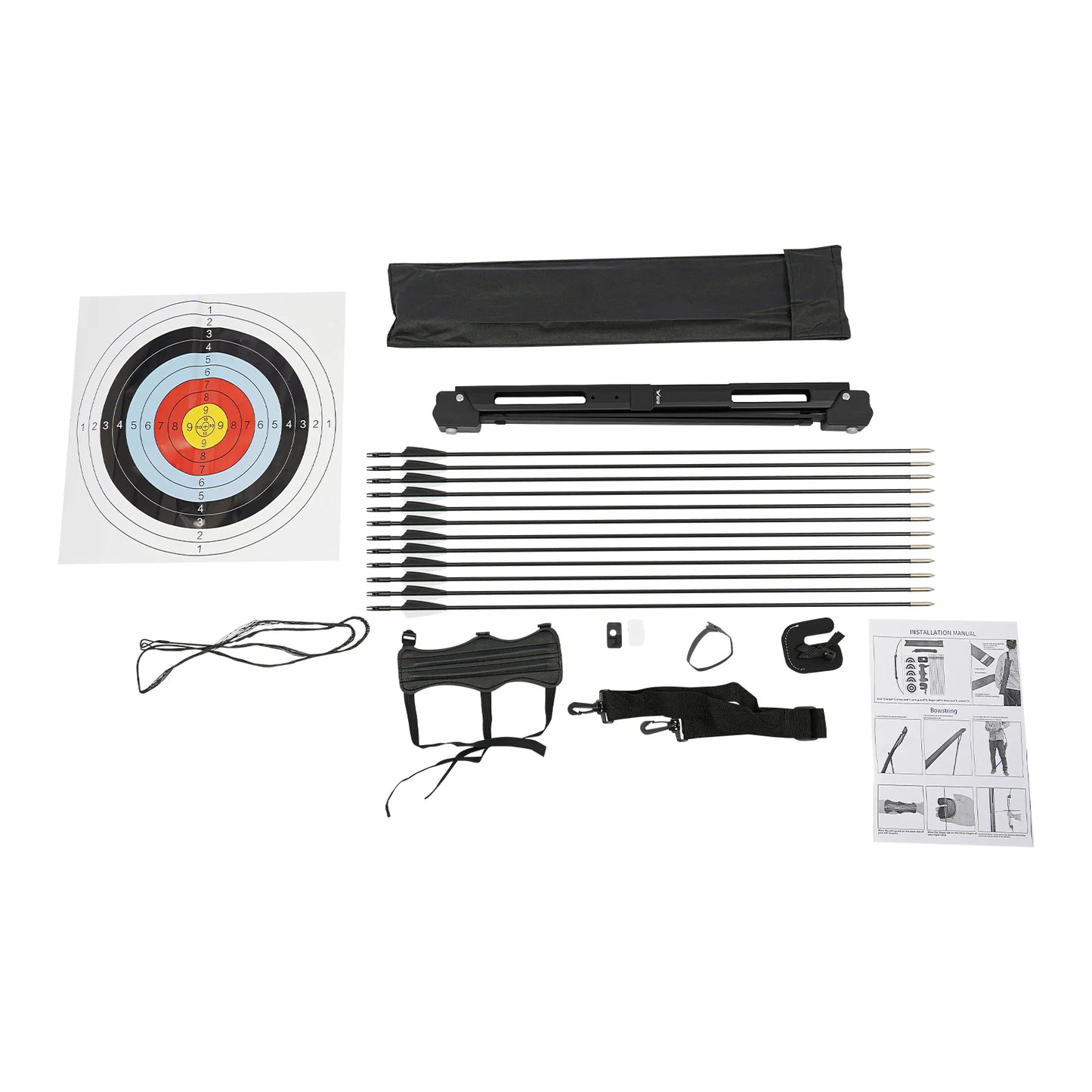40-pound Black Folding Bow Set, Folding Bow And Arrow Set, Folding Bow Set With Storage Bag