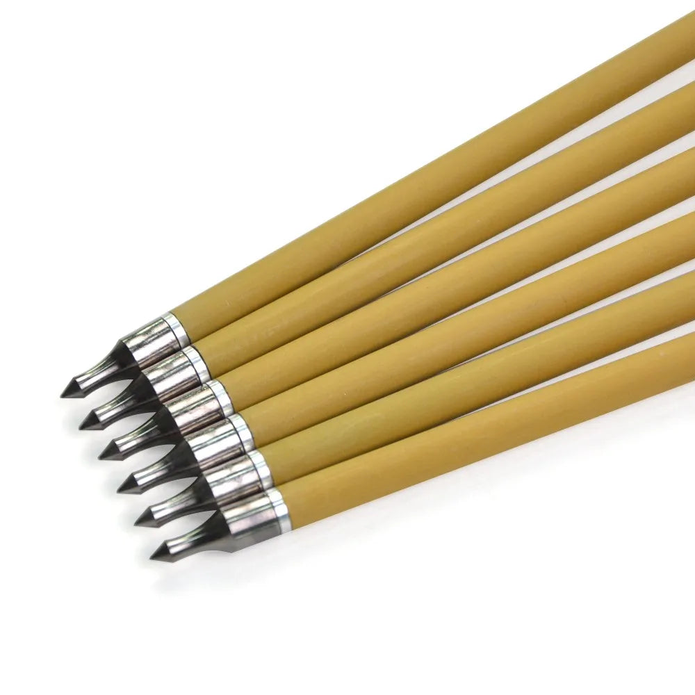 12pcs Pure Carbon Arrows 30" Spine500 4" Turkey Feathers ID6.2mm OD7.6mm for Recurve Compound Bow Hunting