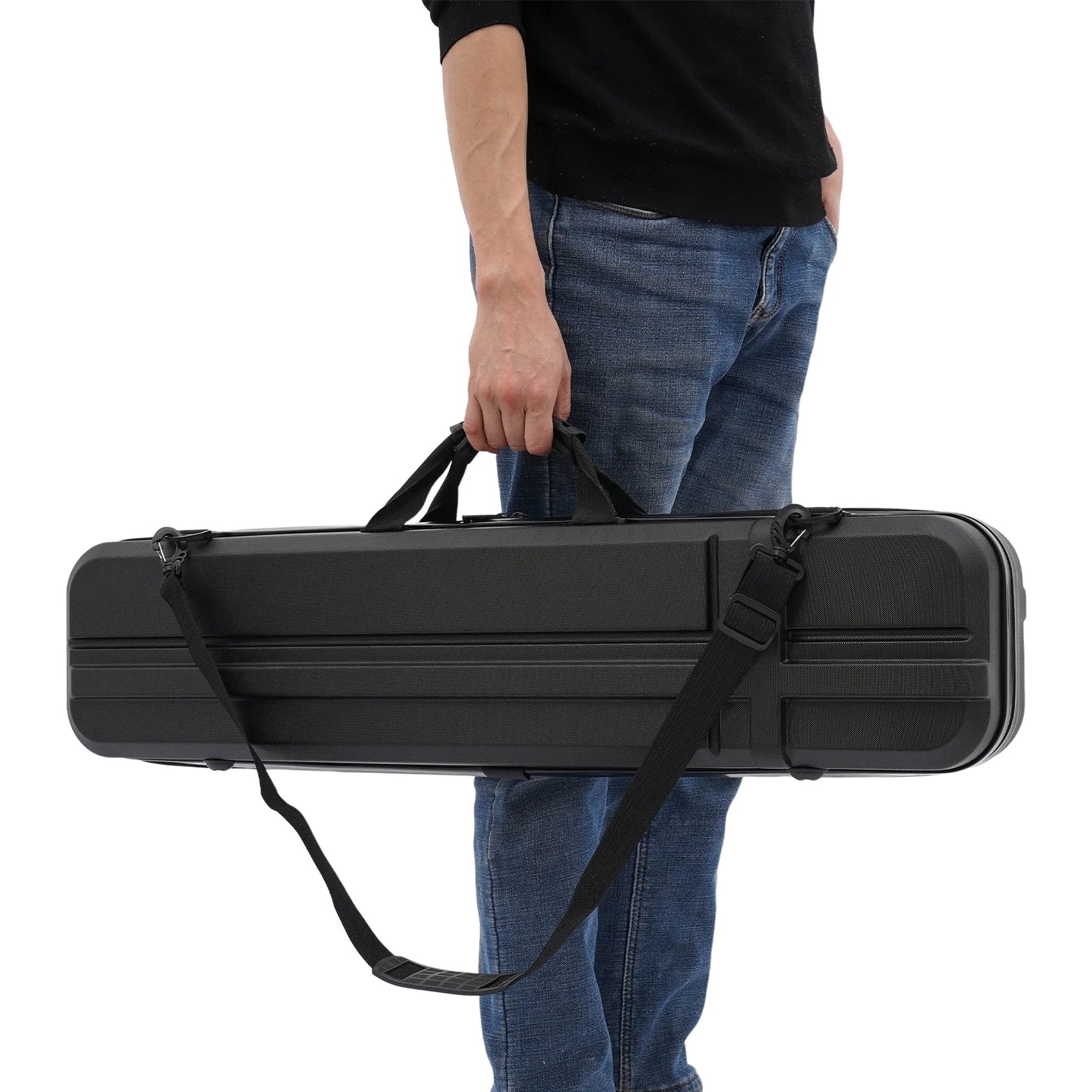 Recurve Bow Case with Handle, Hard Shell Travel Case for Recurve Long Bow, Sponge Padding Multi-Compartment Storage