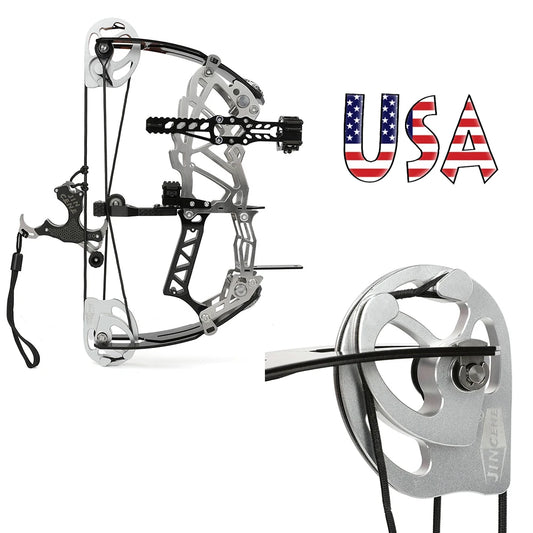 Right Hand Compound Bow 15-32lbs Adjustable Carbon Fiber Grip Target Practice Beginners Teen Youth Archery Shooting Pulley Bow