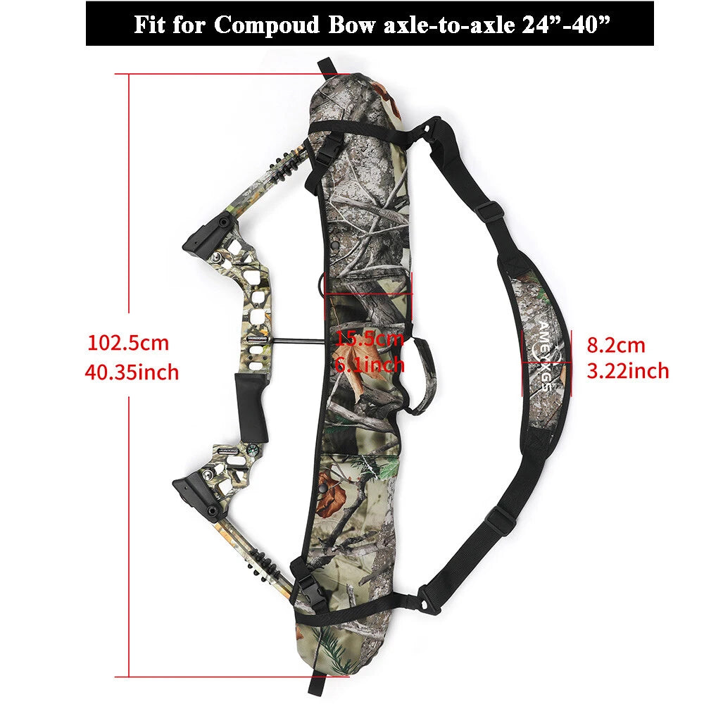 Black/Camo Diving Cloth Compound Bow Bag Portable Elastic Suitable Foldable Bow Bag Archery Accessory Outdoor Hunting Shooting