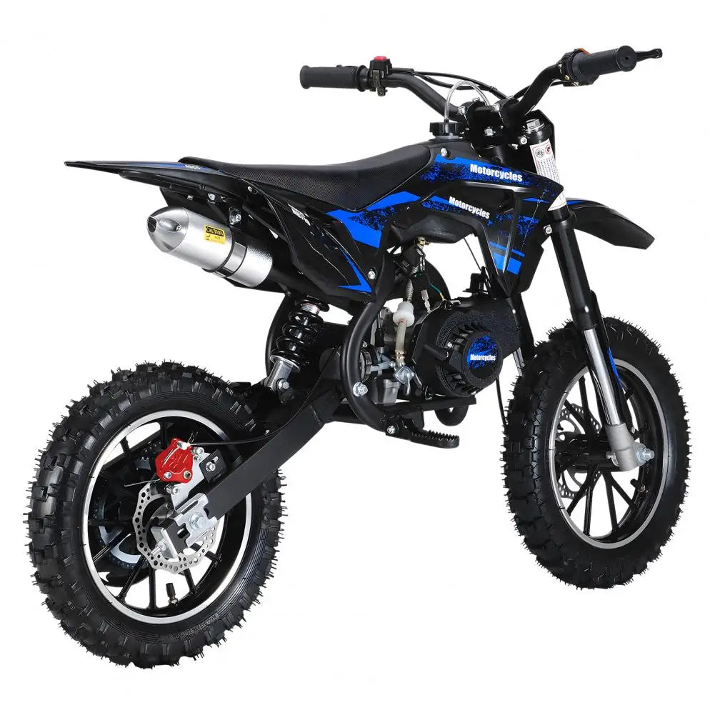 Off-road Motorcycle Mini Kid Dirt Bike, 49CC 2-Stroke Gas Powered Motorbike, Shock Absorption Pocket Motorcycle, Up To 25 Mph