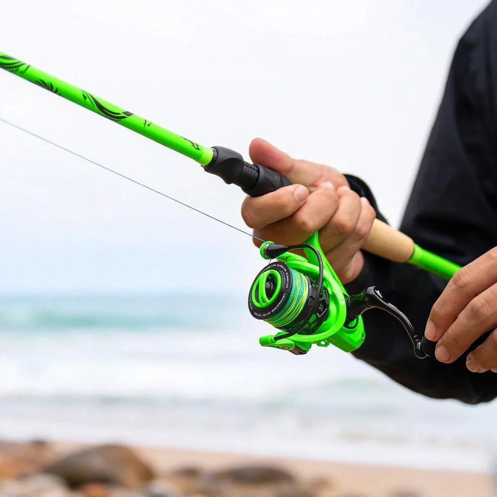 Dual-Tip Fishing Rod and Reel Combo, Spinning & Baitcaster, IM6 Graphite, Sensitive & Powerful for Freshwater