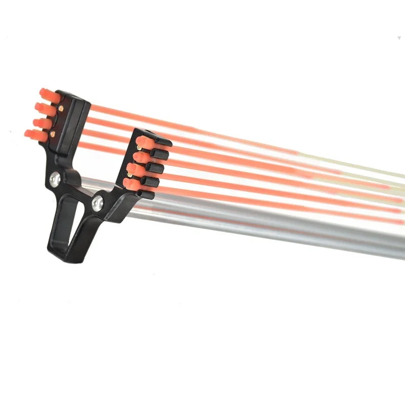 Powerful Slingshot Rifle For Adult  Hunting Catapult Mechanical Slingshot Portable Stretch Outdoor Long-Range Shooting With 5 Rubber Bands