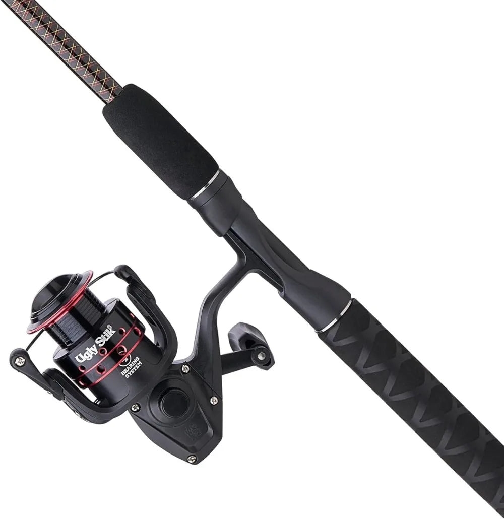 Spinning Reel and Fishing Rod Combo, 6-Foot Medium Power, 5.2:1 Gear Ratio, 28 Inch Retrieve