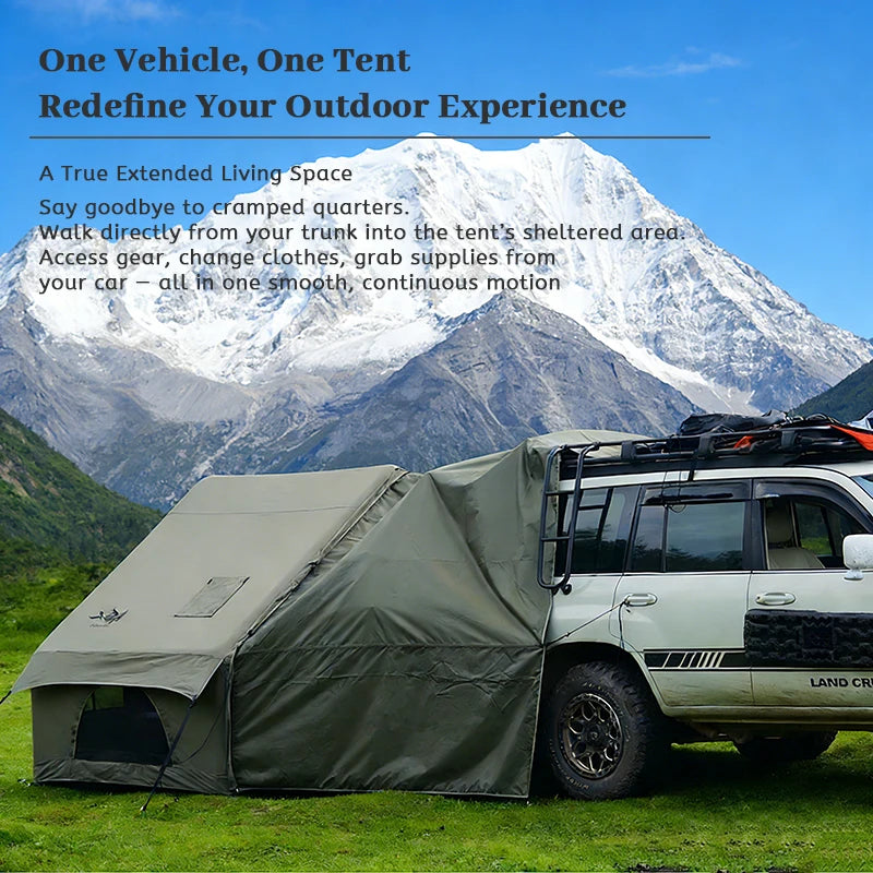 PAKICETUS Upgraded Inflatable Camping Hunting Visualization Tent, No Assembly Luxury Glamping House, Easy Setup With Air Pump, Tear Resistant Mesh Zipper, 5-8 Person All Season Outdoor Tent
