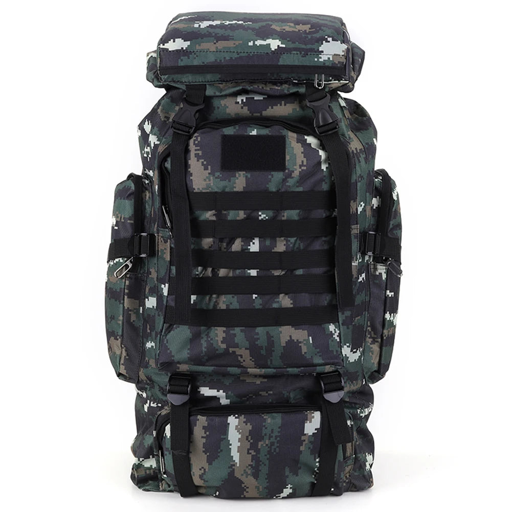 80L Mountaineering Backpack 600D Oxford Cloth Climbing Backpack Wear-Resistant Mountain Climbing Rucksack for Outdoor Sports