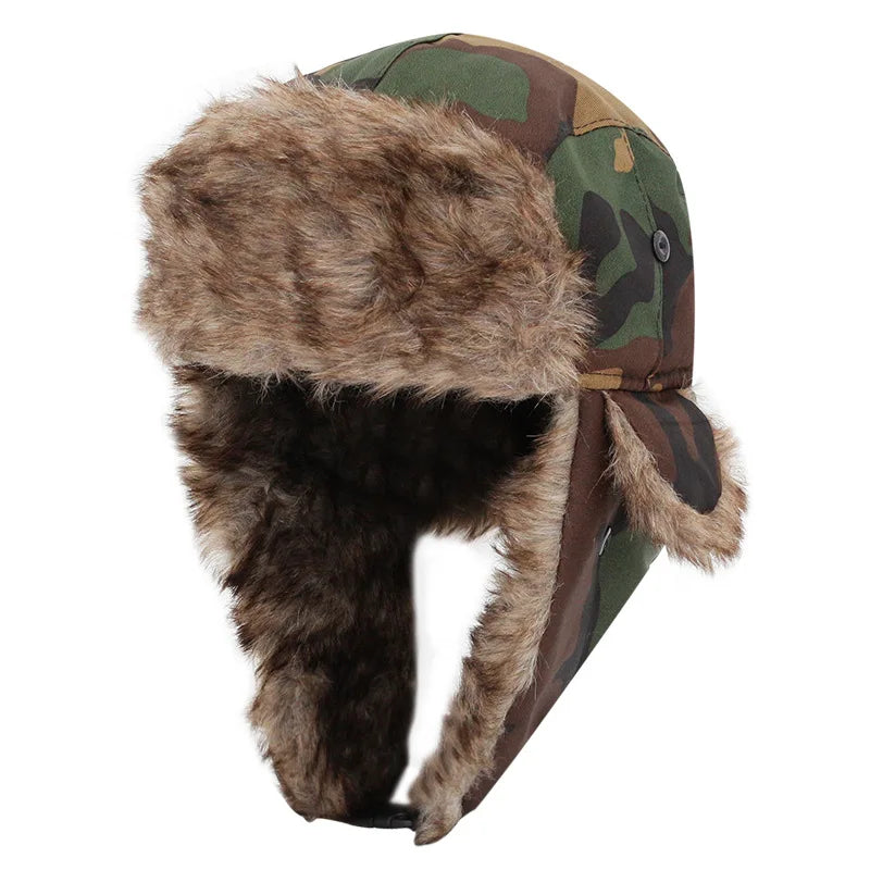 Winter Camouflage Hunter Hat Ear Protection Warm Outdoor Mountaineering Hunting Hiking Ear Protection Warm Hat